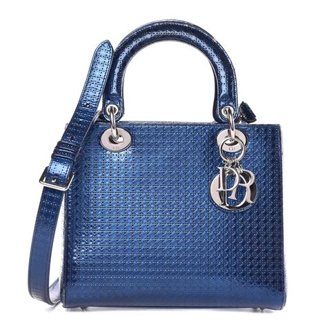 CHRISTIAN DIOR Metallic Calfskin Micro